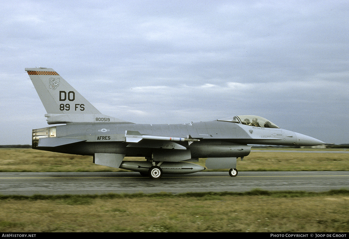 Aircraft Photo of 80-0519 | General Dynamics F-16A Fighting Falcon | USA - Air Force | AirHistory.net #159685