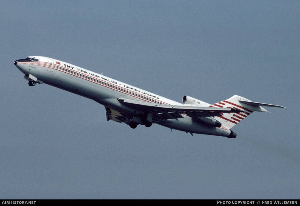 Aircraft Photo of TC-JBM | Boeing 727-2F2/Adv | THY Türk Hava Yolları - Turkish Airlines | AirHistory.net #159938