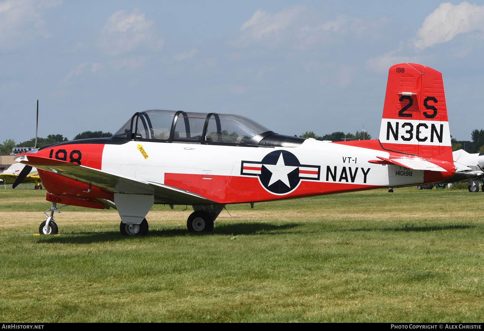 Aircraft Photo of N3CN / 140198 | Beech T-34B Mentor | USA - Navy | AirHistory.net #160034