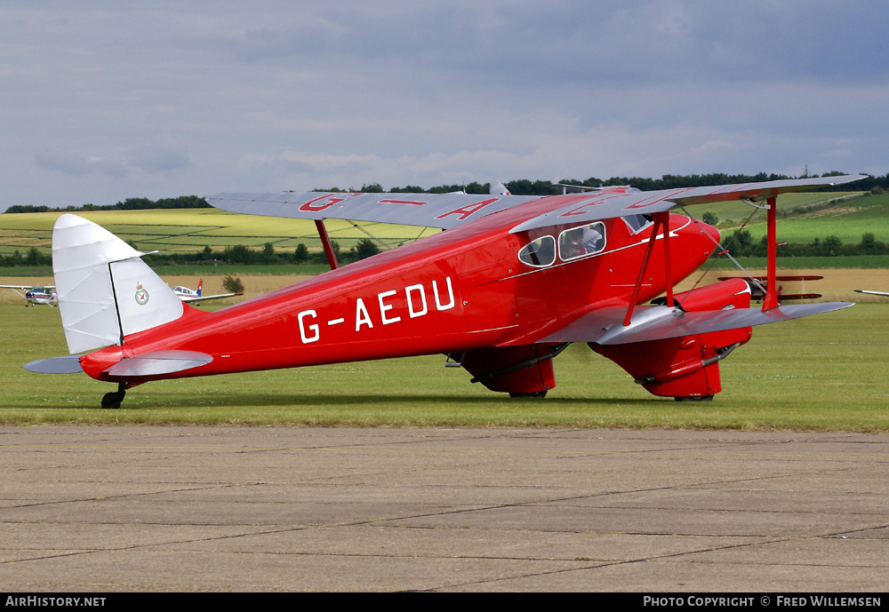 Aircraft Photo of G-AEDU | De Havilland D.H. 90A Dragonfly | AirHistory.net #160099