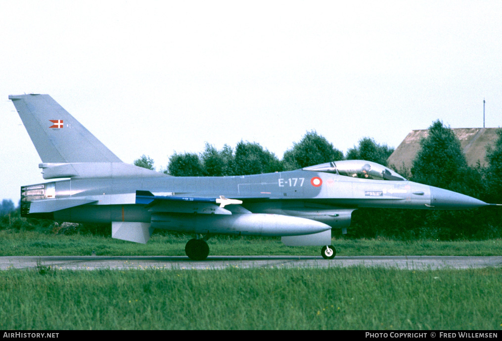 Aircraft Photo of E-177 | General Dynamics F-16A Fighting Falcon | Denmark - Air Force | AirHistory.net #160118
