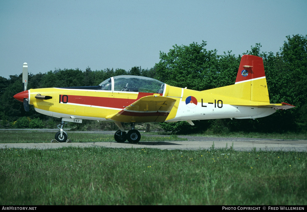Aircraft Photo of L-10 | Pilatus PC-7 | Netherlands - Air Force | AirHistory.net #160183