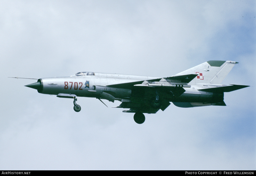 Aircraft Photo of 8702 | Mikoyan-Gurevich MiG-21MF | Poland - Air Force | AirHistory.net #160186