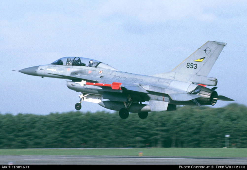 Aircraft Photo of 693 | General Dynamics F-16B Fighting Falcon | Norway - Air Force | AirHistory.net #160189