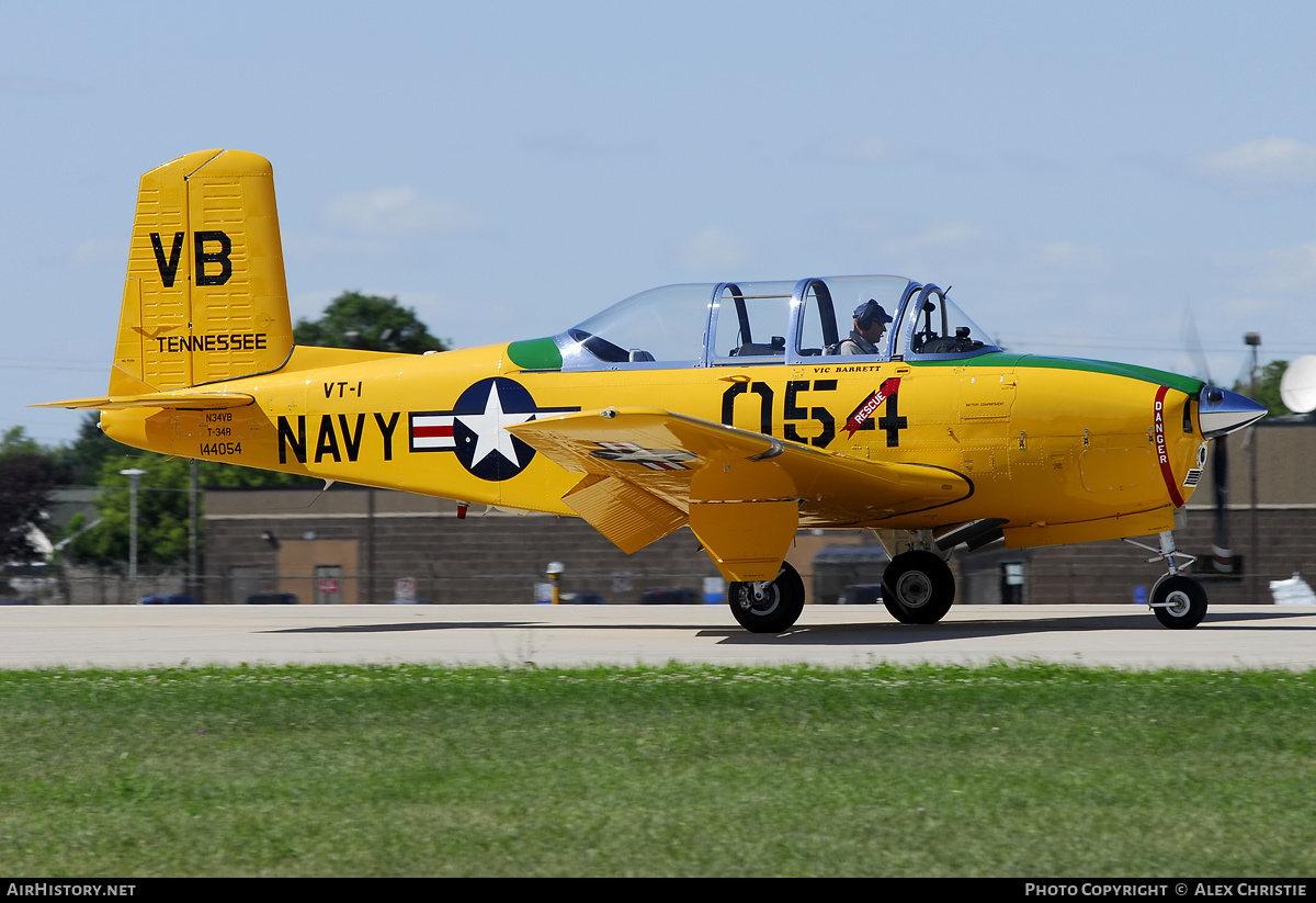 Aircraft Photo of N34VB / 144054 | Beech T-34A Mentor | USA - Navy | AirHistory.net #160278