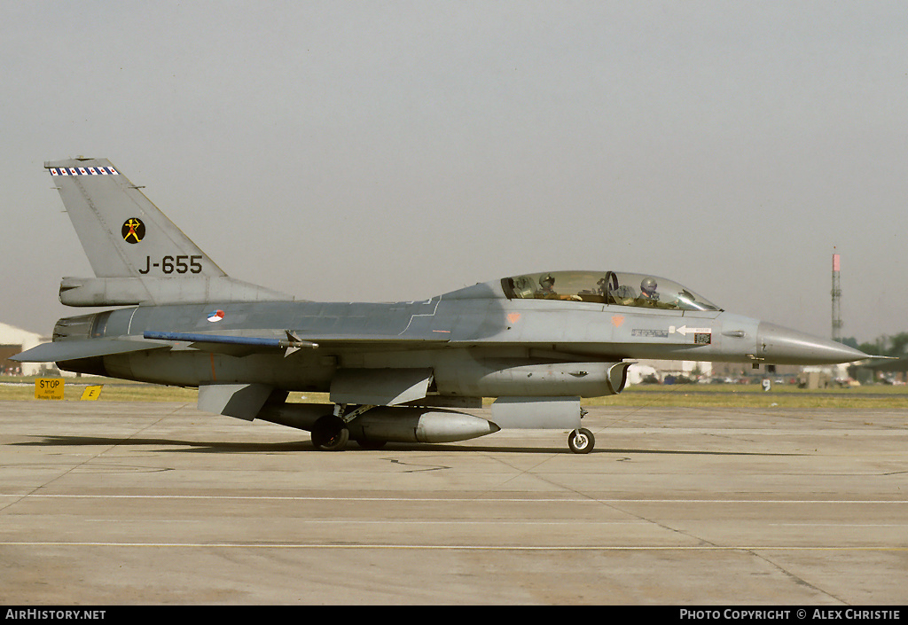 Aircraft Photo of J-655 | General Dynamics F-16B Fighting Falcon | Netherlands - Air Force | AirHistory.net #160292