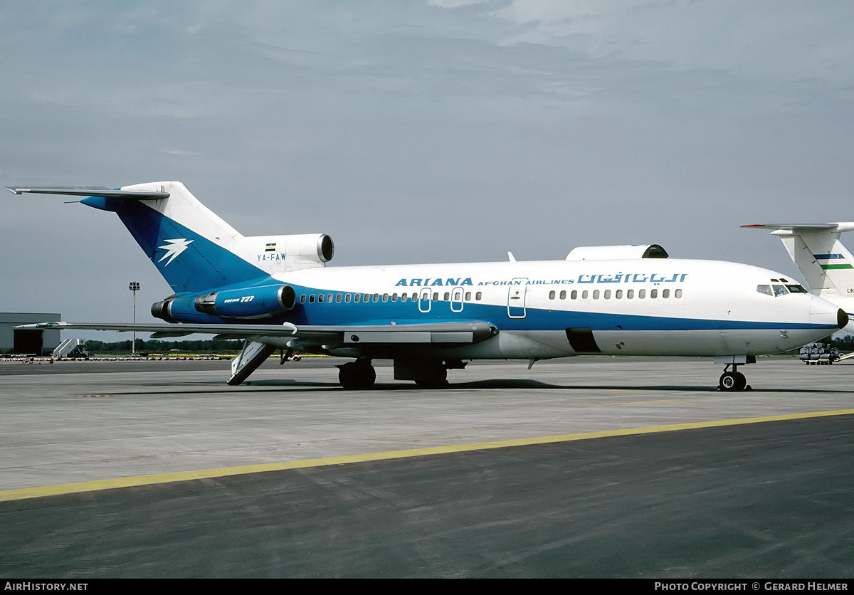 Aircraft Photo of YA-FAW | Boeing 727-155C | Ariana Afghan Airlines | AirHistory.net #160297