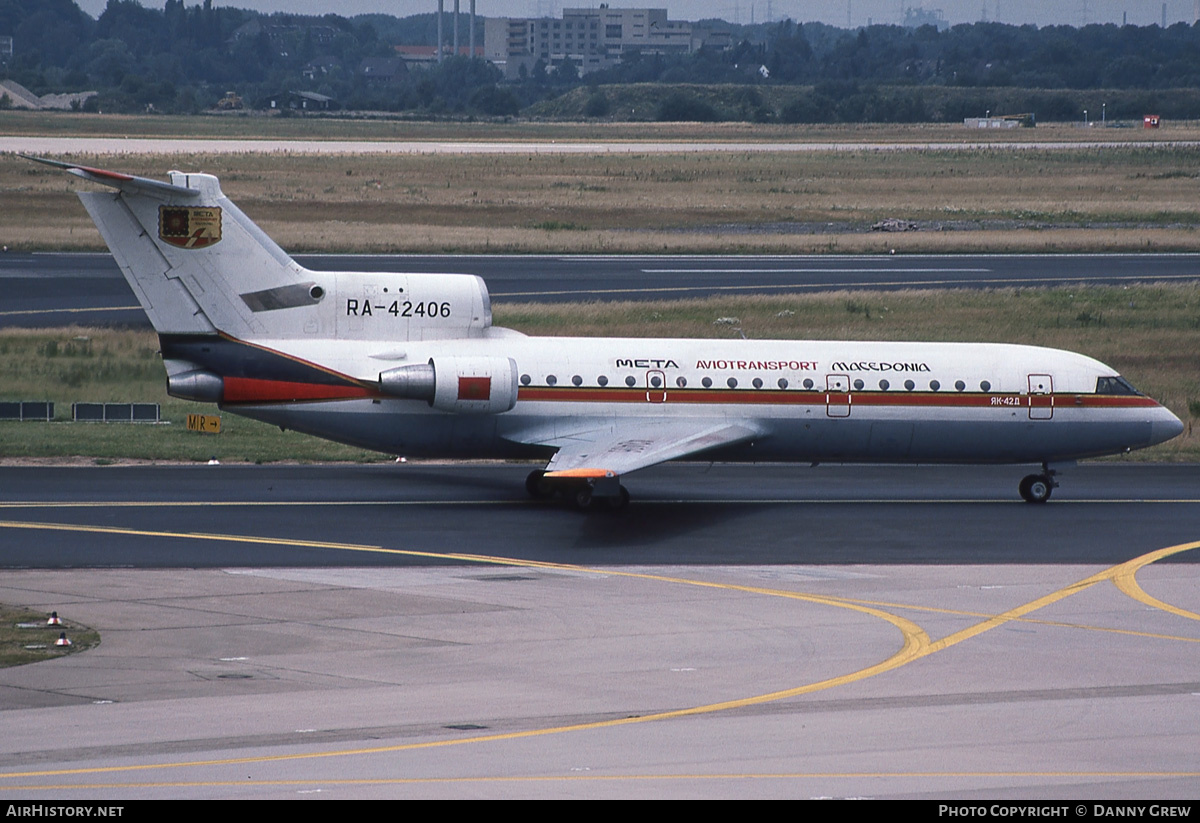 Aircraft Photo of RA-42406 | Yakovlev Yak-42D | Meta Aviotransport Macedonia | AirHistory.net #160474