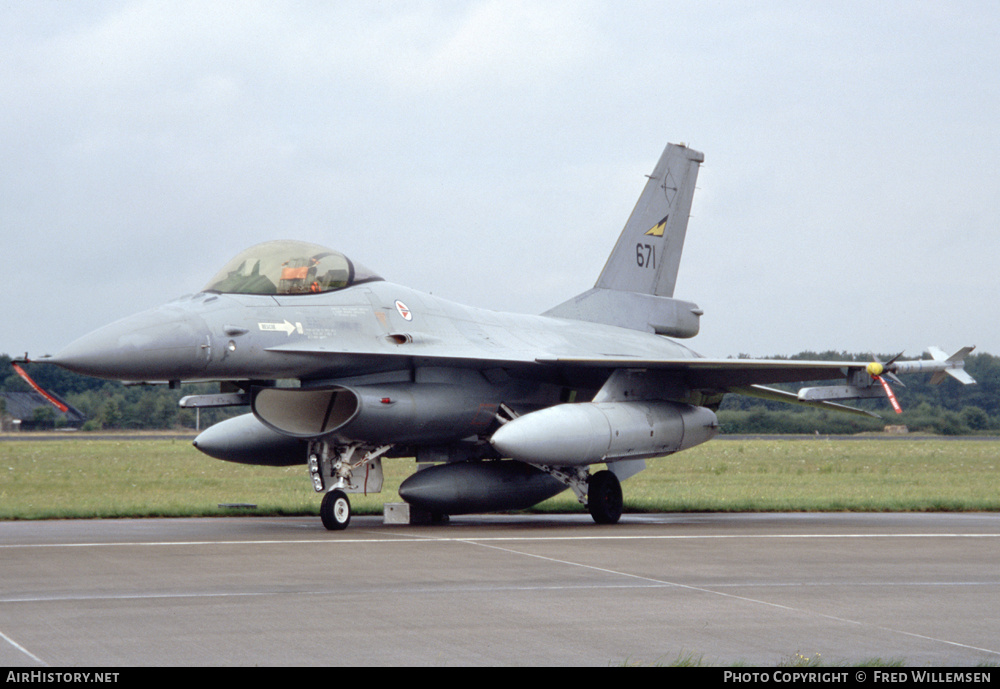 Aircraft Photo of 671 | General Dynamics F-16AM Fighting Falcon | Norway - Air Force | AirHistory.net #160581