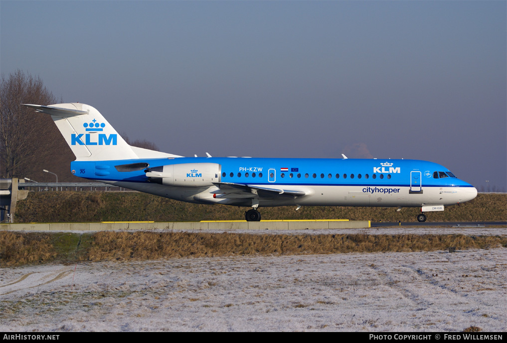 Aircraft Photo of PH-KZW | Fokker 70 (F28-0070) | KLM Cityhopper | AirHistory.net #160596