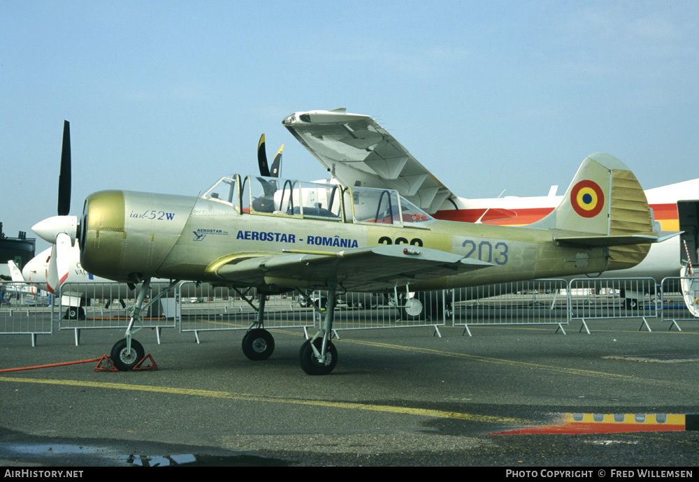 Aircraft Photo of 203 | Yakovlev Yak-52W | Romania - Air Force | AirHistory.net #160614