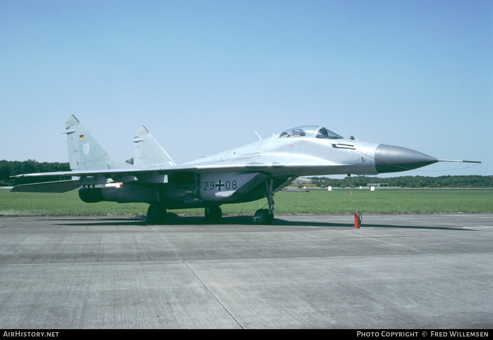 Aircraft Photo of 2908 | Mikoyan-Gurevich MiG-29G (9-12A) | Germany - Air Force | AirHistory.net #160621