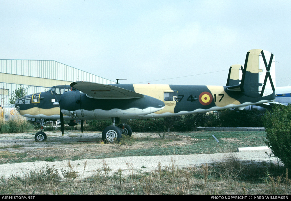 Aircraft Photo of No Reg | North American B-25J Mitchell | Spain - Air Force | AirHistory.net #160668