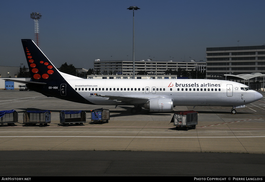 Aircraft Photo of OO-VEK | Boeing 737-405 | Brussels Airlines | AirHistory.net #160808