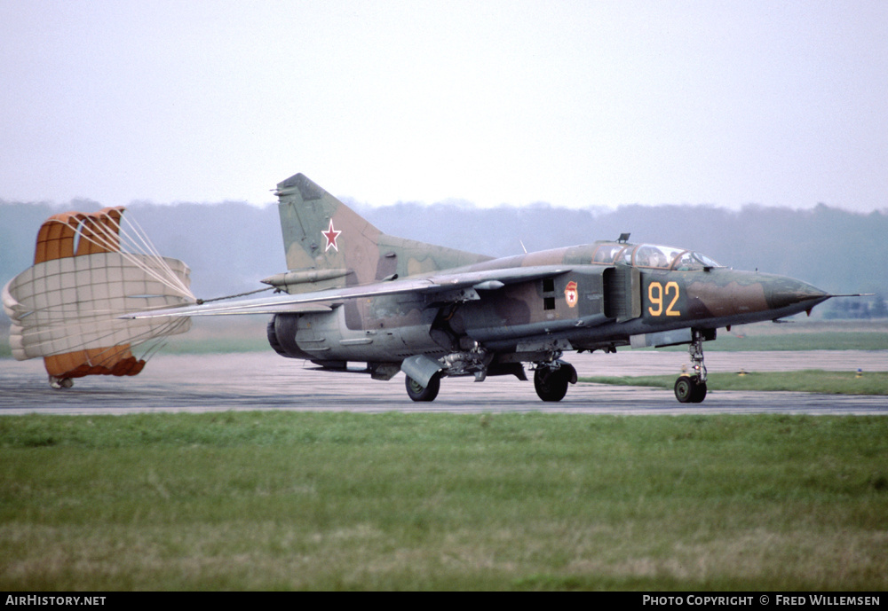 Aircraft Photo of 92 yellow | Mikoyan-Gurevich MiG-23UB | Russia - Air Force | AirHistory.net