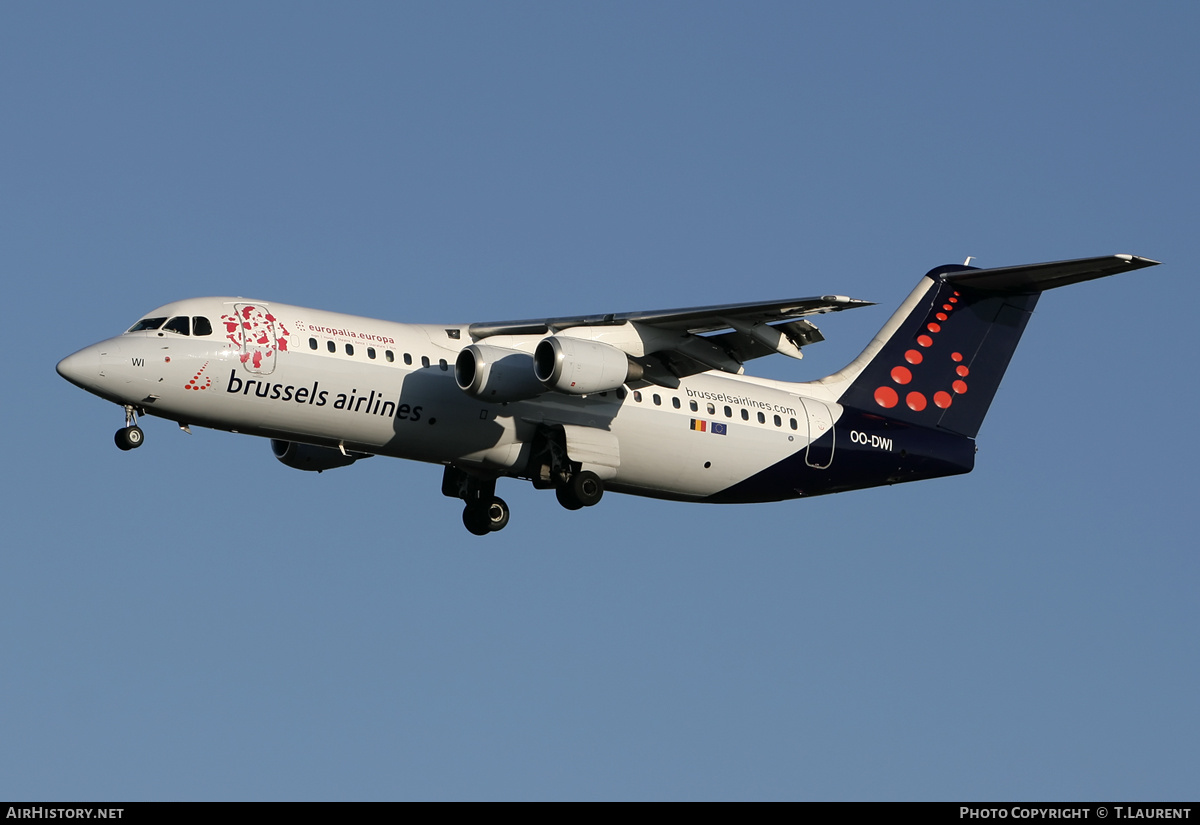 Aircraft Photo of OO-DWI | British Aerospace Avro 146-RJ100 | Brussels Airlines | AirHistory.net #161095