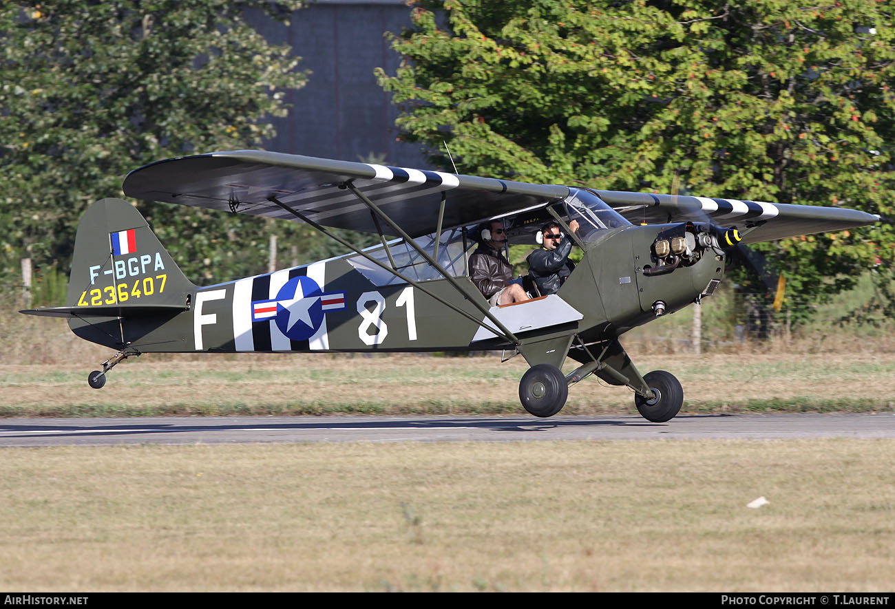 Aircraft Photo of F-BGPA / 4236407 | Piper L-4A Cub (O-59A/J-3C-65D) | USA - Air Force | AirHistory.net #161097