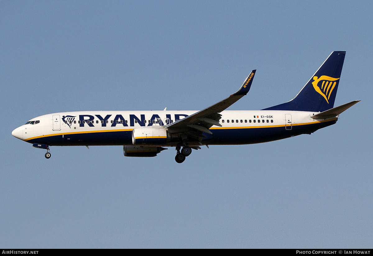 Aircraft Photo of EI-GSK | Boeing 737-800 | Ryanair | AirHistory.net #161199