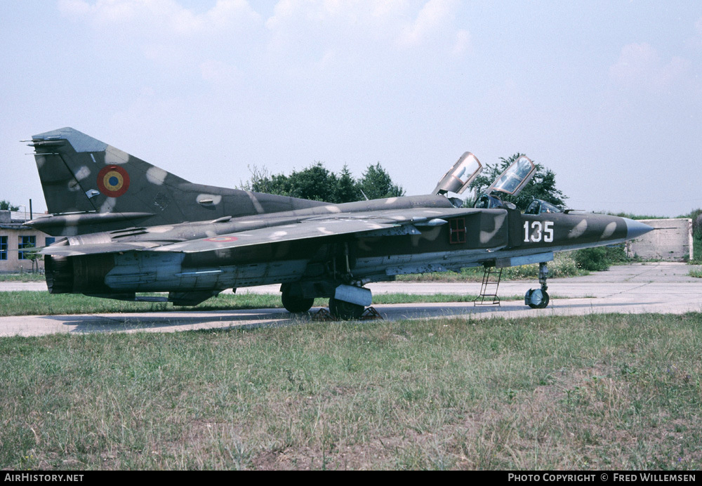 Aircraft Photo of 135 | Mikoyan-Gurevich MiG-23UB | Romania - Air Force | AirHistory.net #161288
