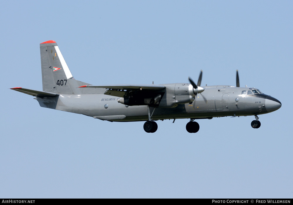 Aircraft Photo of 407 | Antonov An-26 | Hungary - Air Force | AirHistory.net #161306