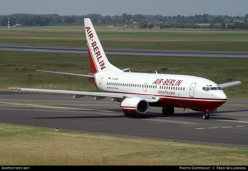 Aircraft Photo of D-ABAA | Boeing 737-76Q | Air Berlin | AirHistory.net #161314