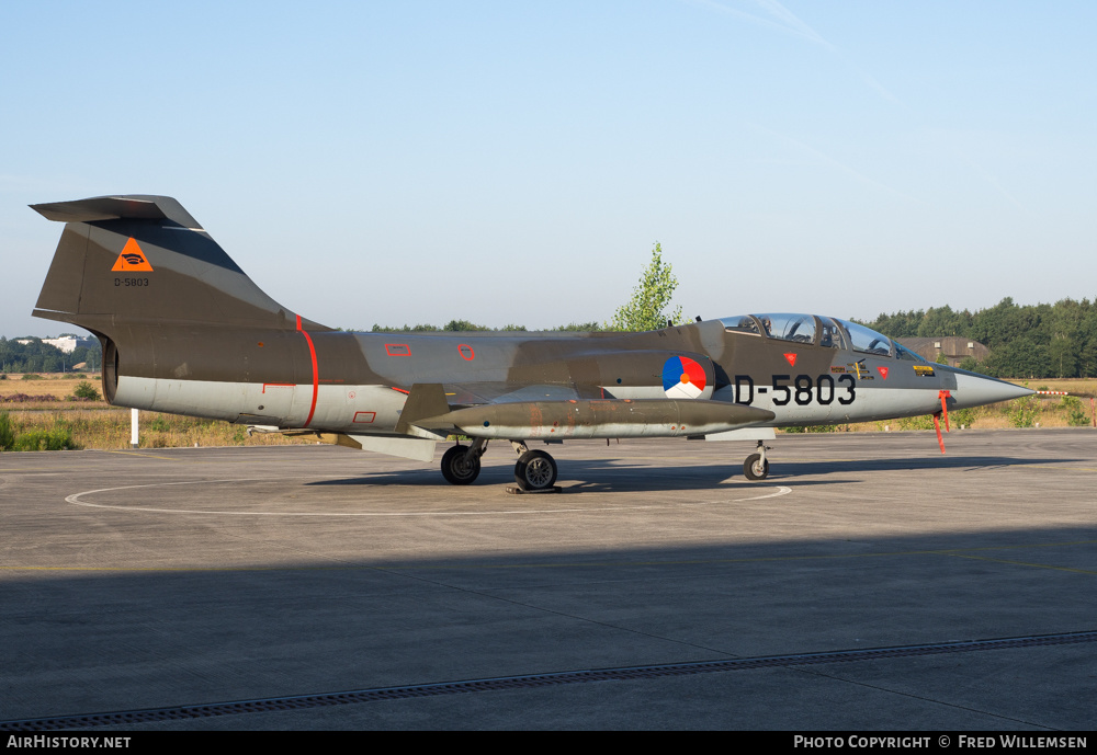 Aircraft Photo of D-5803 | Lockheed TF-104G Starfighter | Netherlands - Air Force | AirHistory.net #161444