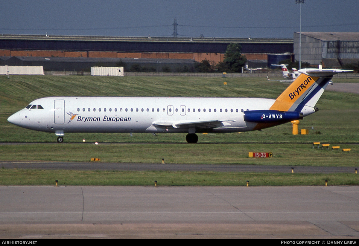 Aircraft Photo of G-AWYS | BAC 111-501EX One-Eleven | Brymon European Airways | AirHistory.net #161451