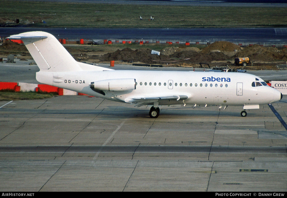 Aircraft Photo of OO-DJA | Fokker F28-3000 Fellowship | Sabena | AirHistory.net #161578
