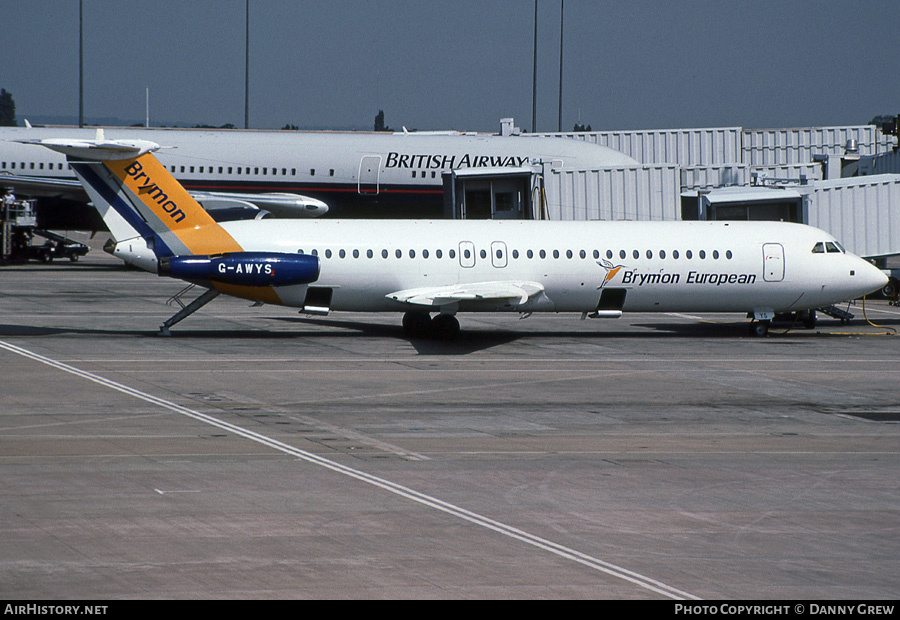 Aircraft Photo of G-AWYS | BAC 111-501EX One-Eleven | Brymon European Airways | AirHistory.net #161784