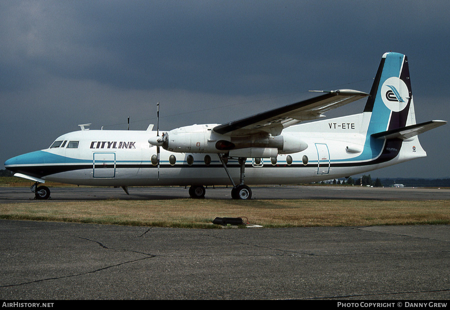 Aircraft Photo of VT-ETE | Fokker F27-200 Friendship | Citylink Airways | AirHistory.net #161804