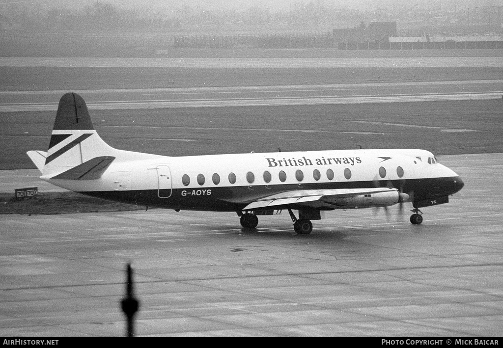 Aircraft Photo of G-AOYS | Vickers 806 Viscount | British Airways | AirHistory.net #161849