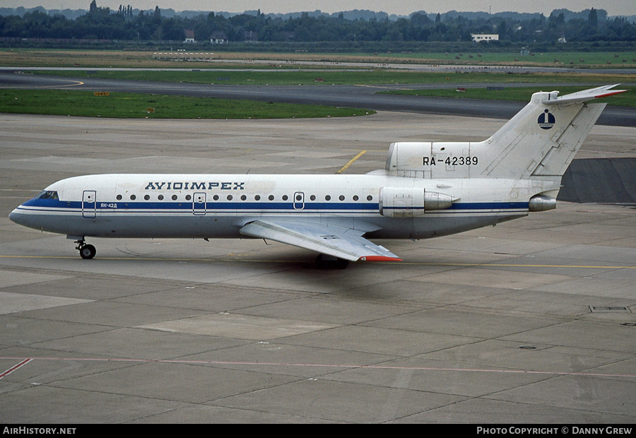 Aircraft Photo of RA-42389 | Yakovlev Yak-42D | Avioimpex | AirHistory.net #161938