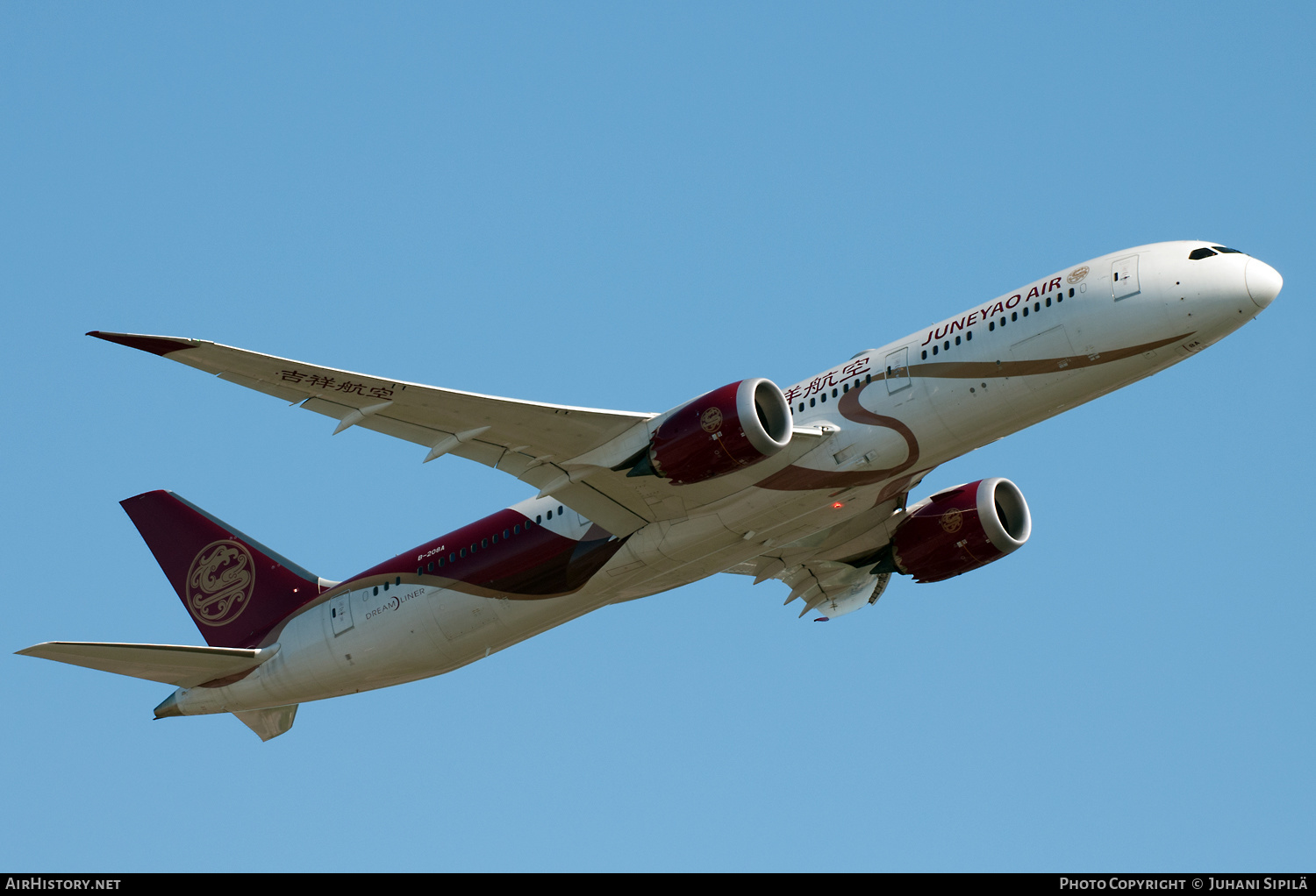 Aircraft Photo of B-208A | Boeing 787-9 Dreamliner | Juneyao Airlines | AirHistory.net #161992