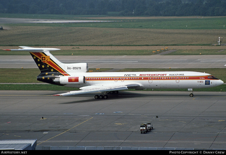 Aircraft Photo of RA-85619 | Tupolev Tu-154M | Meta Aviotransport Macedonia | AirHistory.net #162008