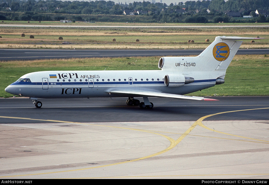 Aircraft Photo of UR-42540 | Yakovlev Yak-42D | ICPI Airlines | AirHistory.net #162050