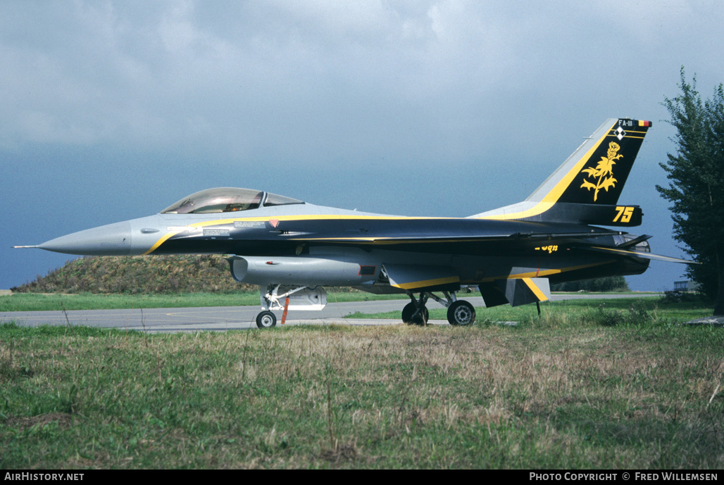Aircraft Photo of FA-111 | General Dynamics F-16A Fighting Falcon | Belgium - Air Force | AirHistory.net #162099