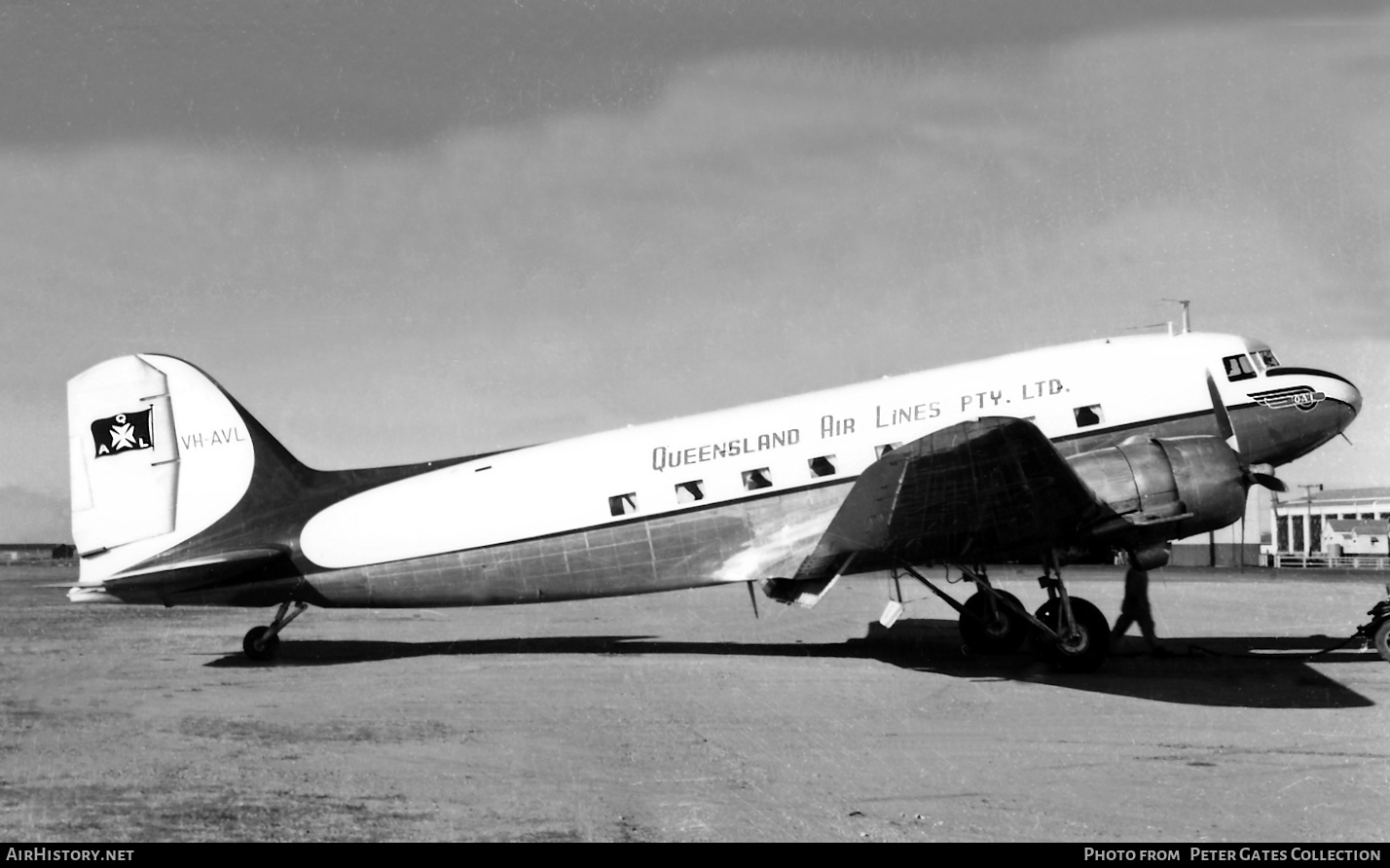 Aircraft Photo of VH-AVL | Douglas DC-3(C) | Queensland Airlines | AirHistory.net