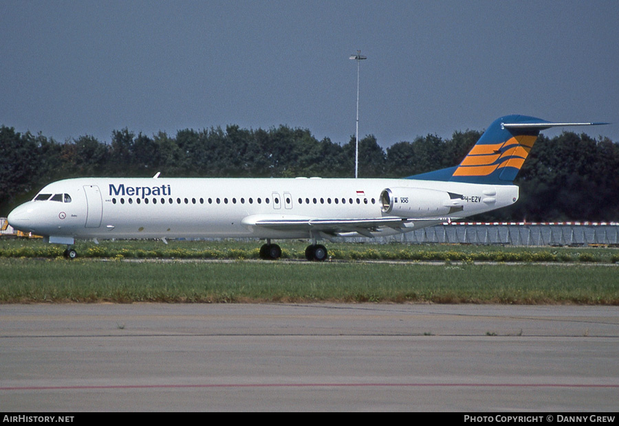 Aircraft Photo of PH-EZV | Fokker 100 (F28-0100) | Merpati Nusantara Airlines | AirHistory.net #162138