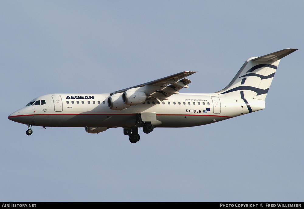 Aircraft Photo of SX-DVE | BAE Systems Avro 146-RJ100 | Aegean Airlines | AirHistory.net #162198