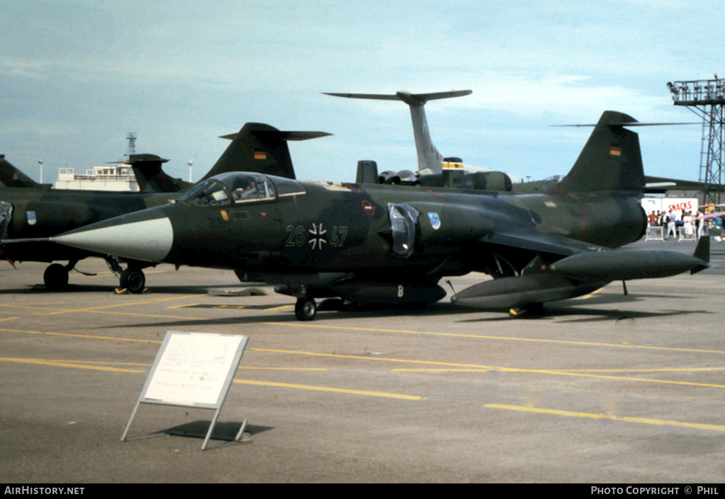 Aircraft Photo of 2647 | Lockheed F-104G Starfighter | Germany - Air Force | AirHistory.net #162401