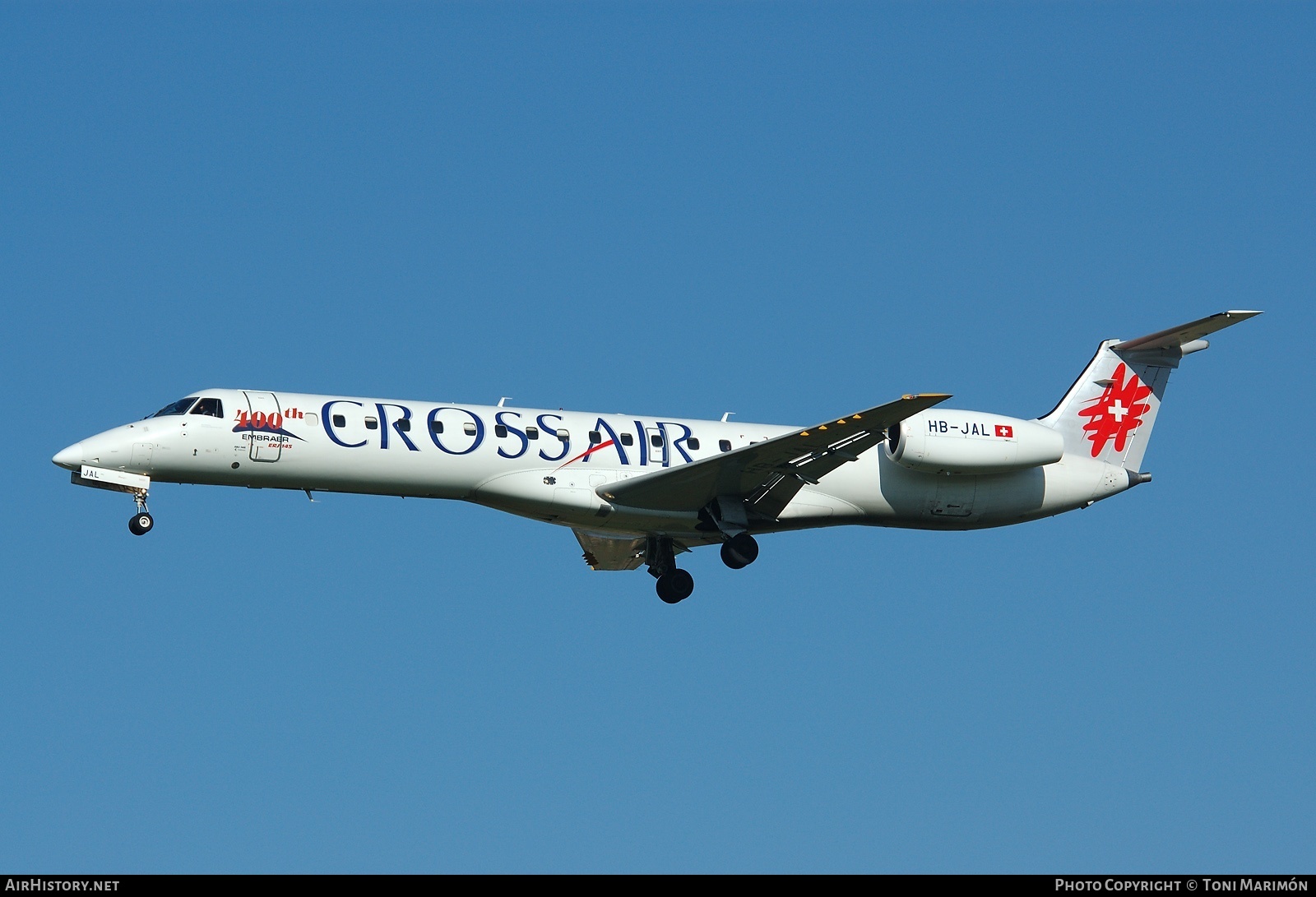 Aircraft Photo of HB-JAL | Embraer ERJ-145LU (EMB-145LU) | Crossair | AirHistory.net #162418