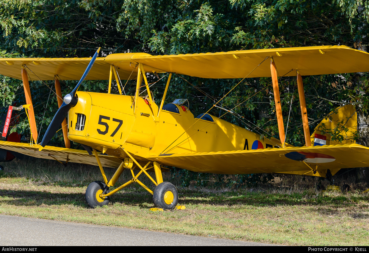 Aircraft Photo of PH-TYG / A-57 | De Havilland D.H. 82A Tiger Moth | Koninklijke Luchtmacht Historische Vlucht | Netherlands - Air Force | AirHistory.net #162771