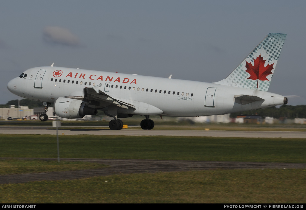 Aircraft Photo of C-GAPY | Airbus A319-114 | Air Canada | AirHistory.net #162772