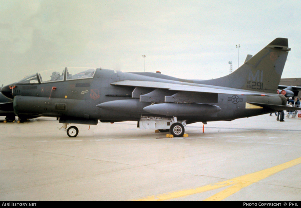 Aircraft Photo of 80-0291 / AF80-291 | Vought A-7K Corsair II | USA - Air Force | AirHistory.net #162783