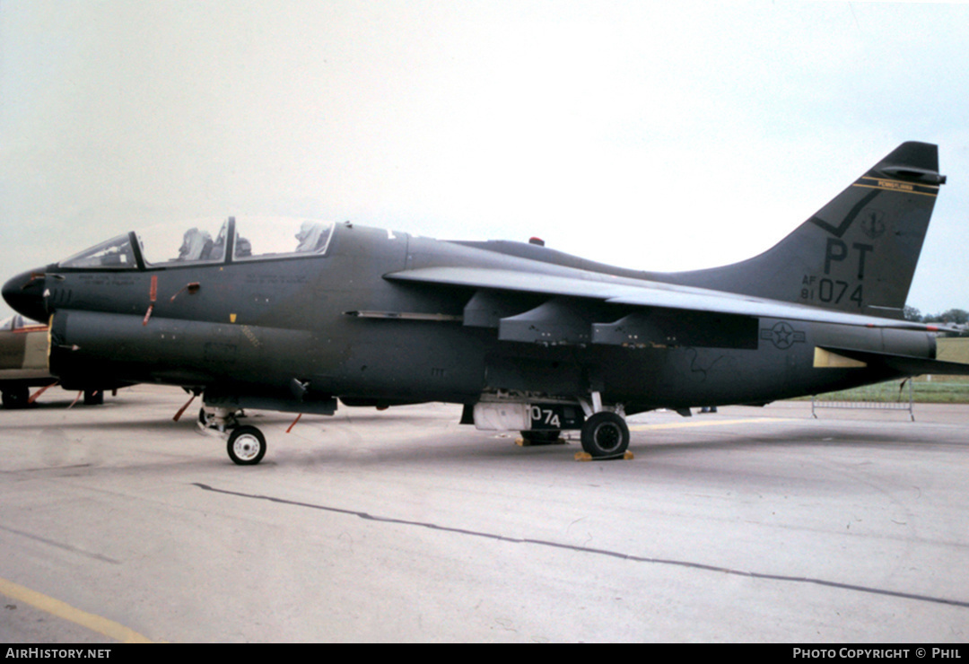 Aircraft Photo of 81-0074 / AF81-074 | Vought A-7K Corsair II | USA - Air Force | AirHistory.net #162795