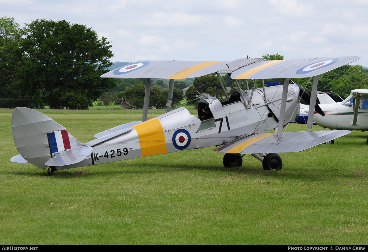 Aircraft Photo of G-ANMO / K-4259 | De Havilland D.H. 82A Tiger Moth II | UK - Air Force | AirHistory.net #162811