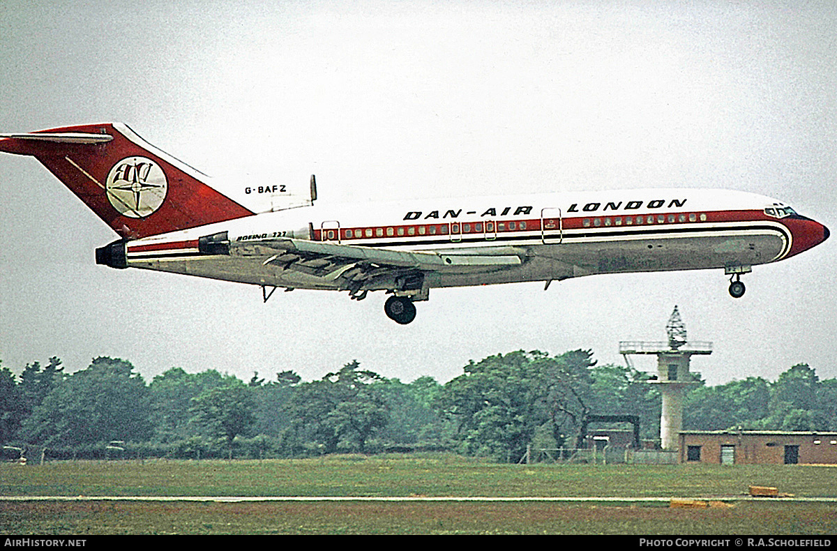 Aircraft Photo of G-BAFZ | Boeing 727-46 | Dan-Air London | AirHistory.net #162936