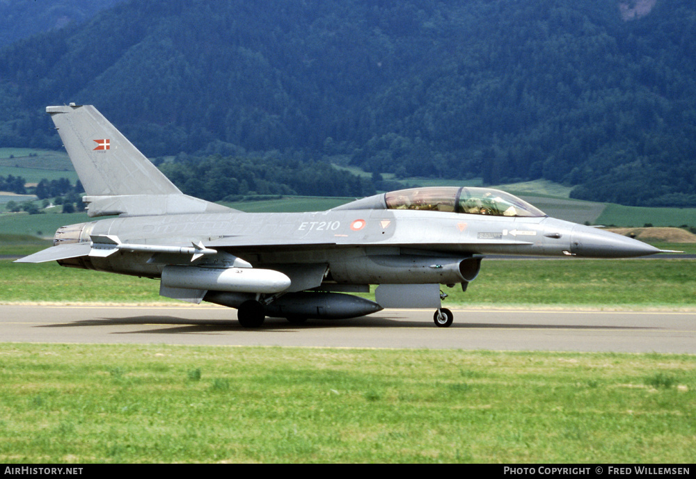 Aircraft Photo of ET-210 | General Dynamics F-16B Fighting Falcon | Denmark - Air Force | AirHistory.net #163091