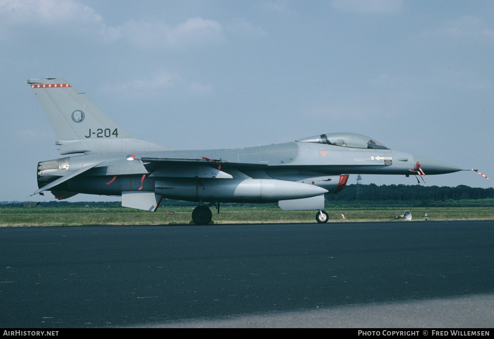 Aircraft Photo of J-204 | General Dynamics F-16A Fighting Falcon | Netherlands - Air Force | AirHistory.net #163289