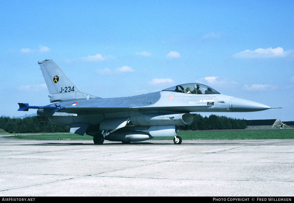 Aircraft Photo of J-234 | General Dynamics F-16A Fighting Falcon | Netherlands - Air Force | AirHistory.net #163295